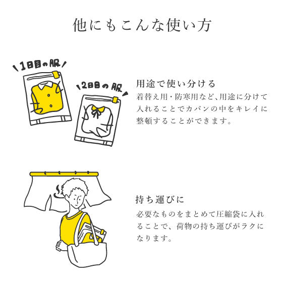 圧縮袋「Sherpack」<br>三枚セット