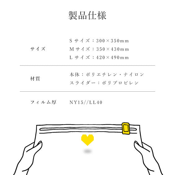 圧縮袋「Sherpack」<br>三枚セット